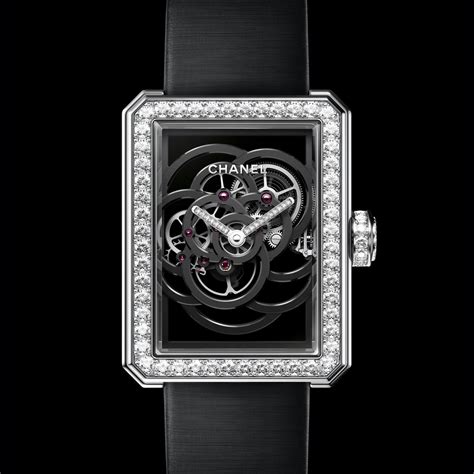 chanel camelia skeleton watch price